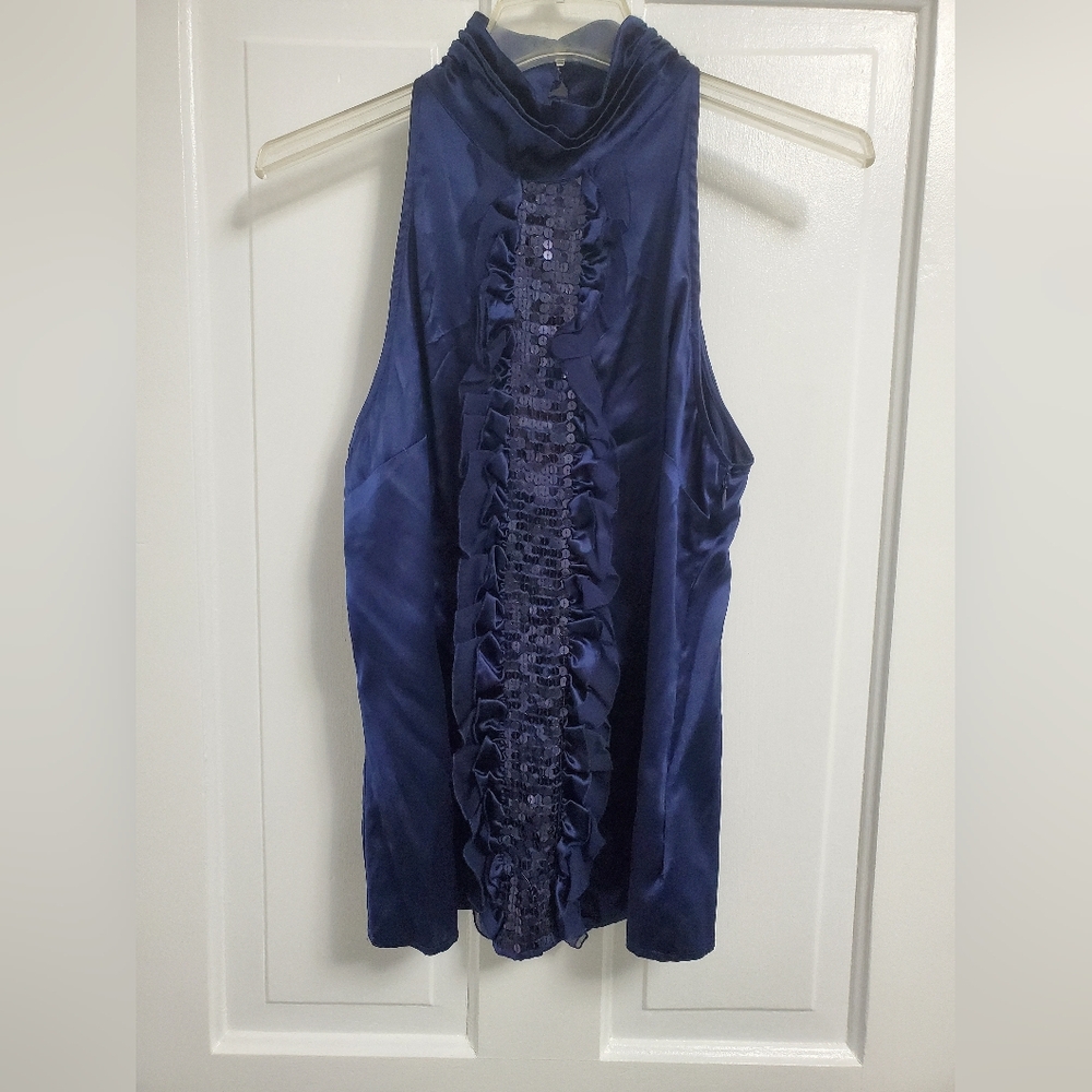 Elegant Blue Sleeveless Top